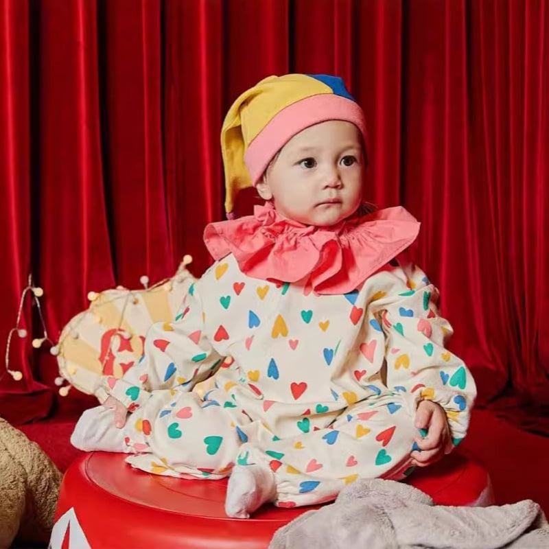 【BABY】ピエロロンパース、帽子SK100916