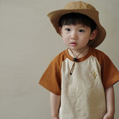 【BABY&KID】夏新作 ラグランスリーブ半袖TシャツSK090802