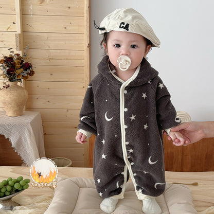【BABY】冬新作星と月柄あったかカバーオールSK103218