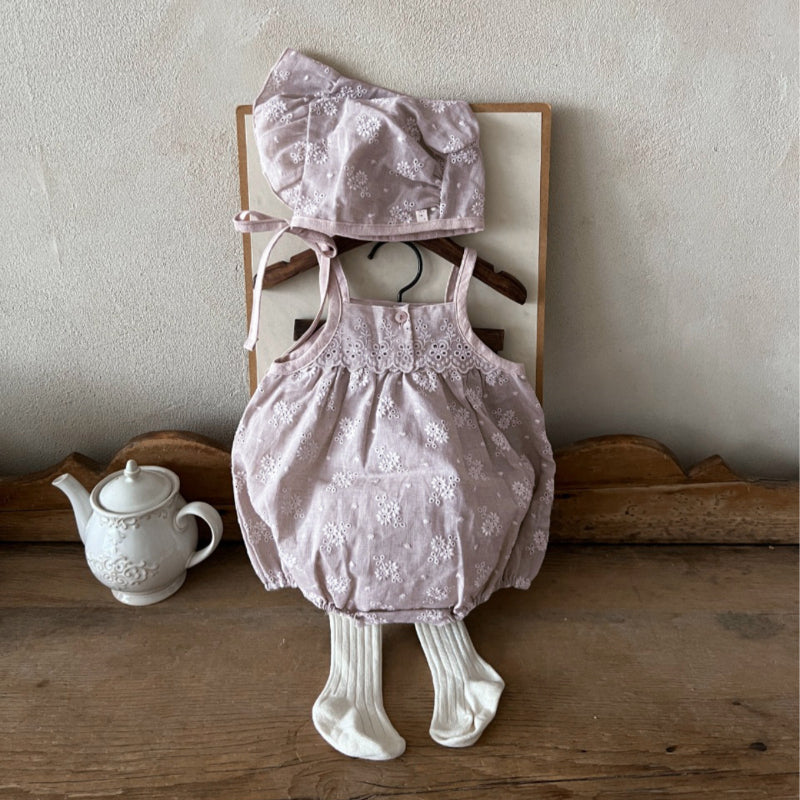 【姉妹服】夏新作 ヴィンテージ風総刺繍キャミロンパース、ワンピースSK082517
