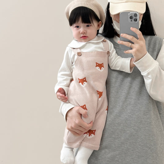【BABY】キツネニットロンパースSK100501