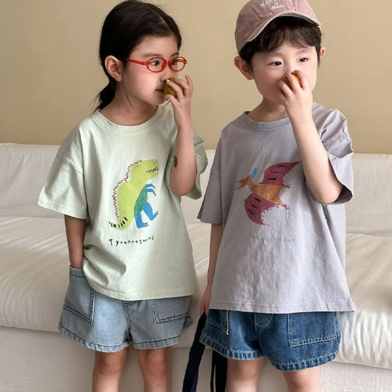 【BABY＆KID】夏新作 恐竜柄TシャツSK063027