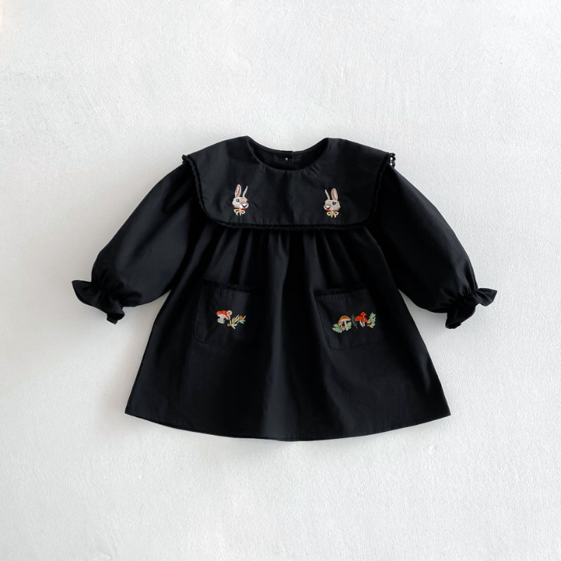 【BABY&KID】カートンうさぎ刺繍ワンピースSK011022