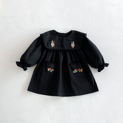 【BABY&KID】カートンうさぎ刺繍ワンピースSK011022