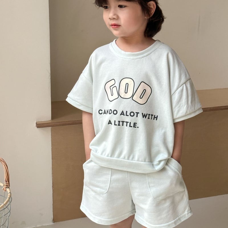 【BABY&KID】夏新作 カジュアルGODセットアップSK0631014