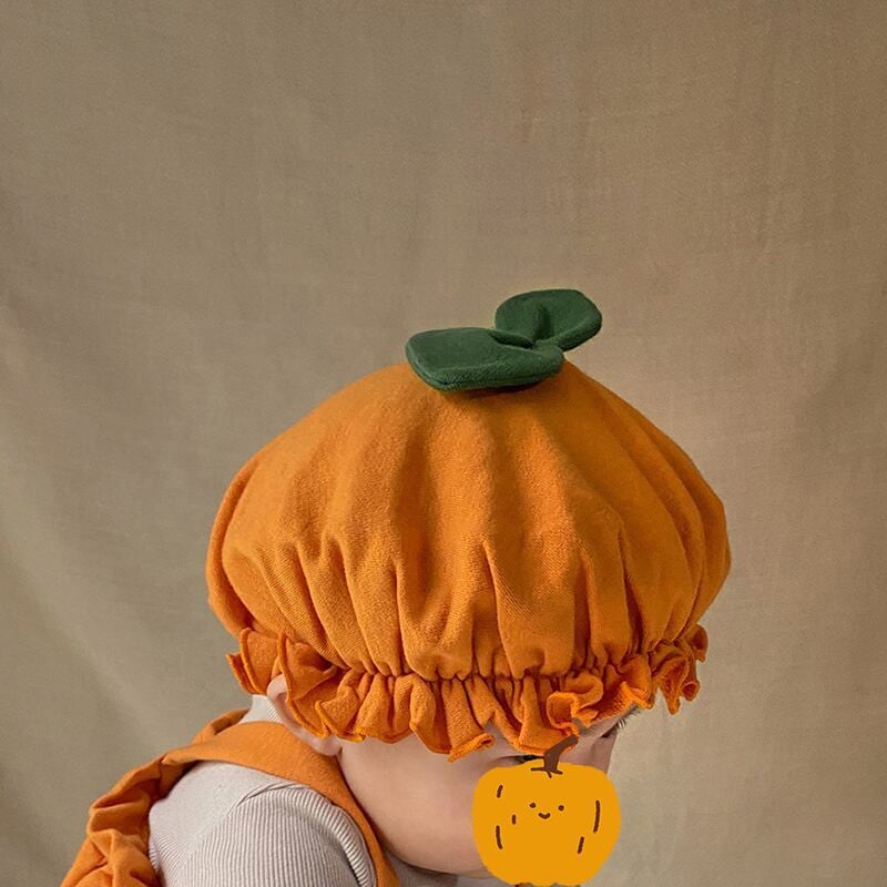 【BABY】かぼちゃサロペット＆帽子SK100909