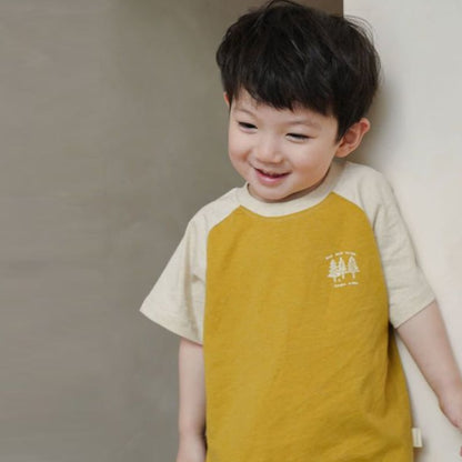 【BABY&KID】夏新作 ラグランスリーブ半袖TシャツSK090802