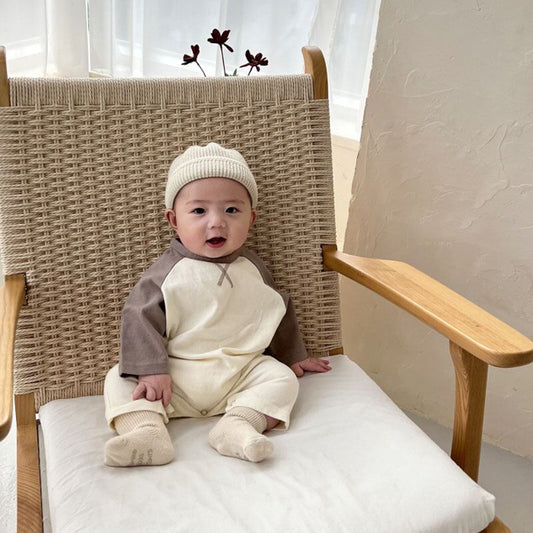 【BABY】シンプルバイカラーロンパースSK11357