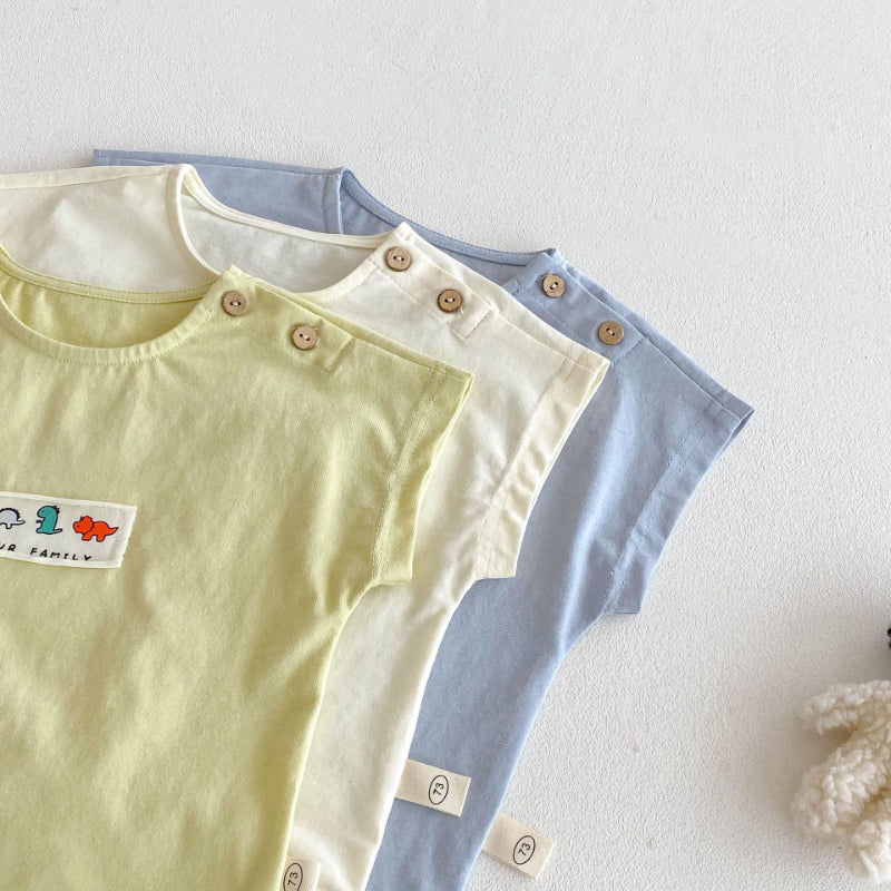 【BABY&KID】夏新作 恐竜刺繡カジュアルシャツSK072003