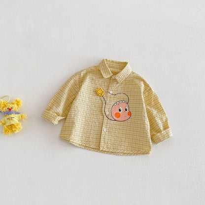 【BABY&KID】韓国風どうぶつ柄シャツSK104115