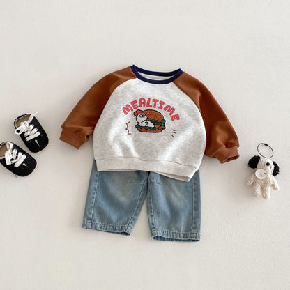 【BABY&KID】タオル刺繍カートゥーンスウェットSK103505