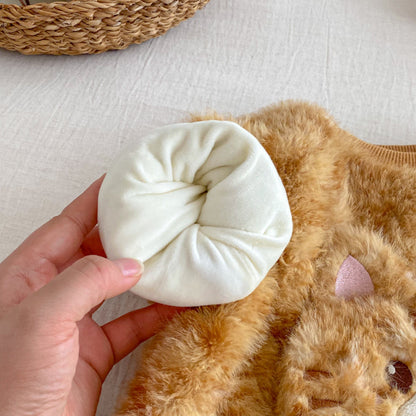 【BABY】韓国風キャット柄もこもこカバーオールSK102928