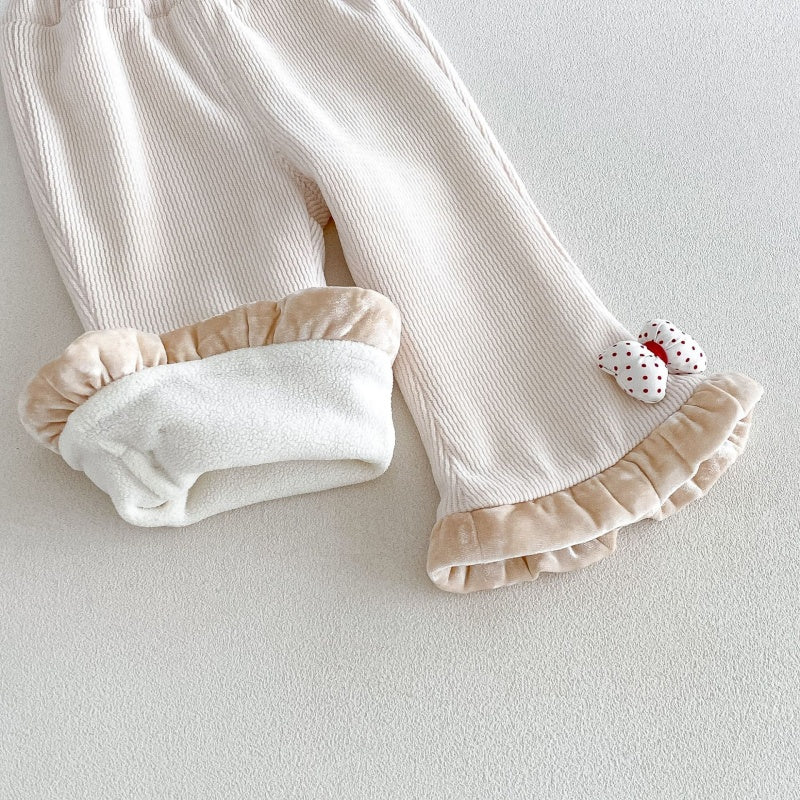 【BABY&KID】冬新作蝶結び裏起毛パンツSK108507