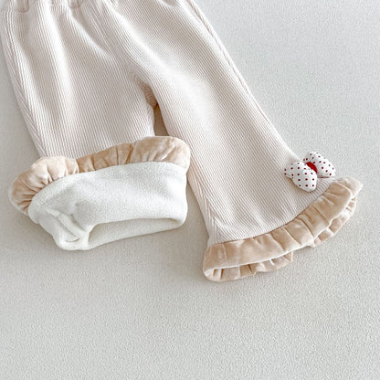【BABY&KID】冬新作蝶結び裏起毛パンツSK108507