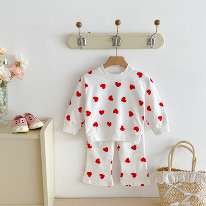 【BABY&KID】ハートプリントセットアップSK092927