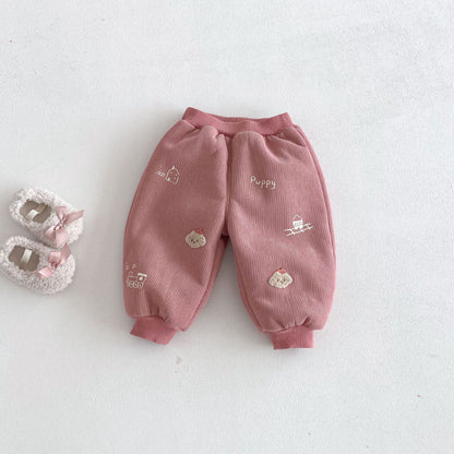 【BABY&KID】冬新作らくがき風あったかパンツSK103027