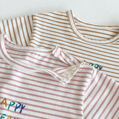【BABY&KID】夏新作 Happy every dayボーダーセットアップSK070215