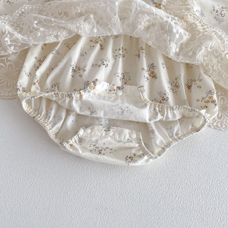 【BABY】小花柄レースロンパースSK103604