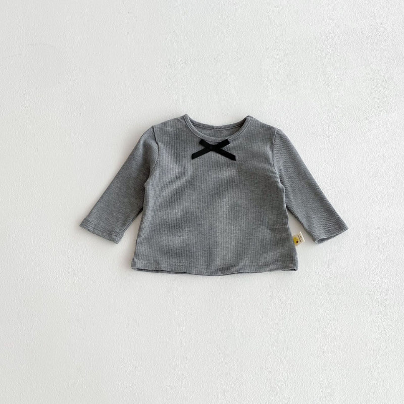 【BABY】韓国風蝶結び長袖TシャツSK100323