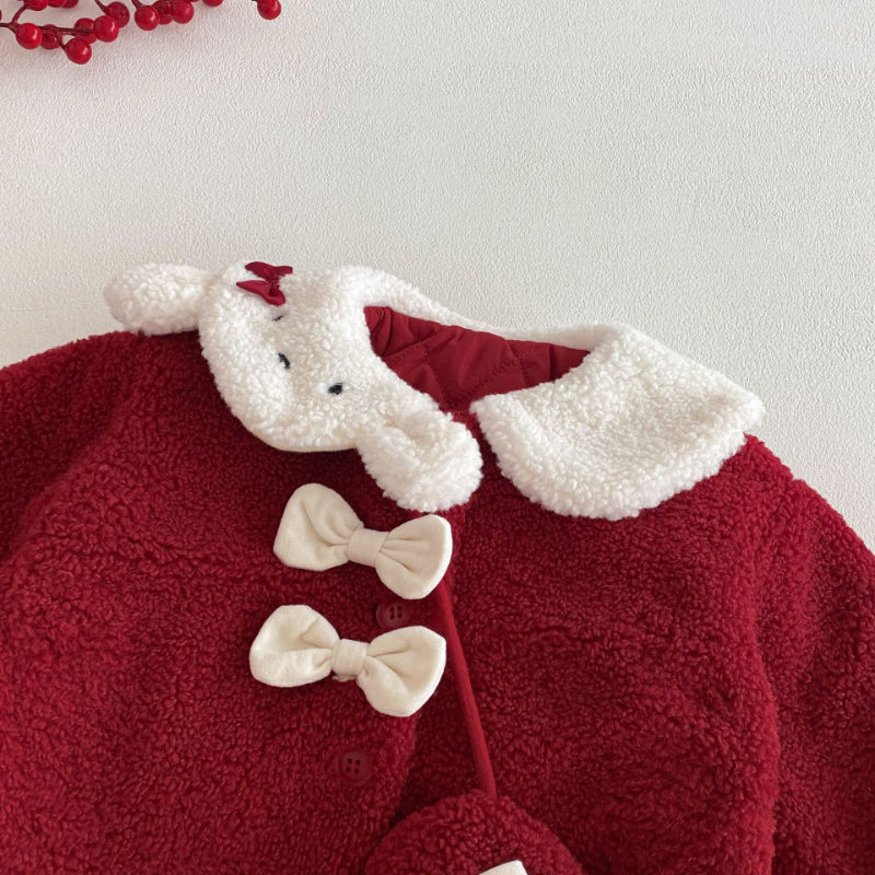 【BABY&KID】冬新作蝶結びカラーコート＆スカートSK103020