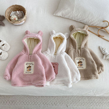 【BABY&KID】冬新作あったかワッペンフードトレーナーSK102527
