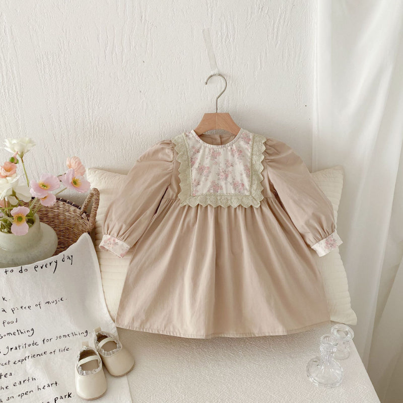 【BABY&KID】小花柄レースフリルワンピースSK011014