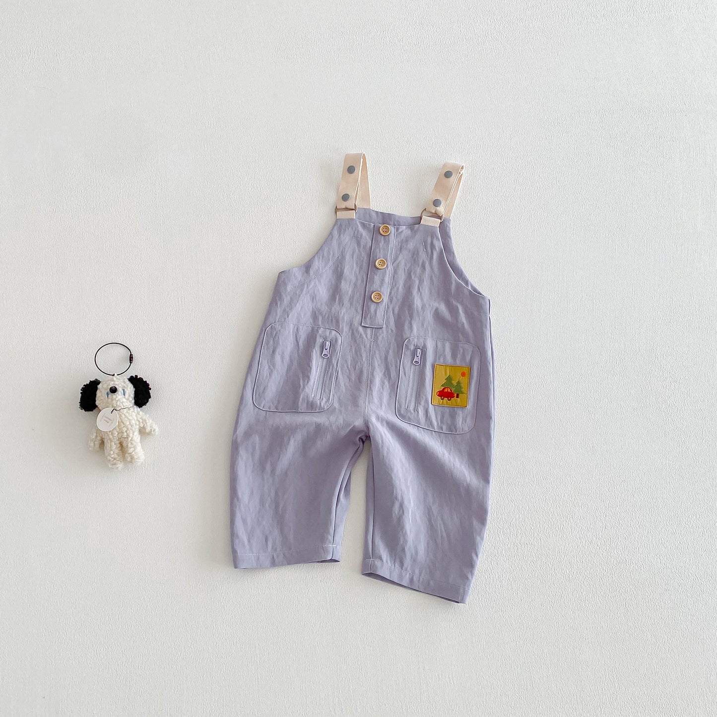 【BABY&KID】韓国風ワッペンサロペットパンツSK103502