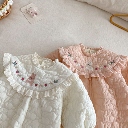 【BABY】冬新作刺繍カートゥーン中綿カバーオールSK102511