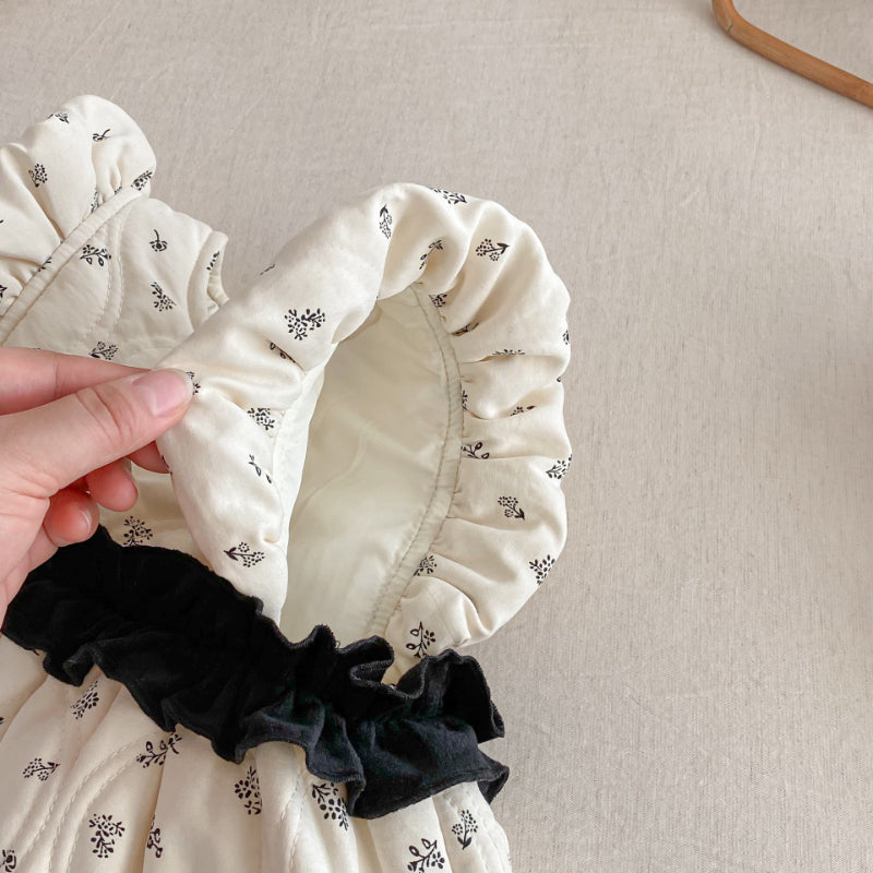 【BABY&KID】冬新作花柄中綿ノースリーブワンピースSK102736