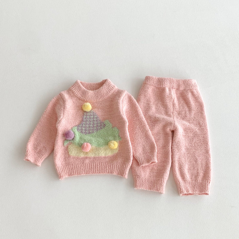 【BABY】クリスマスツリーふわもこセットアップSK101420