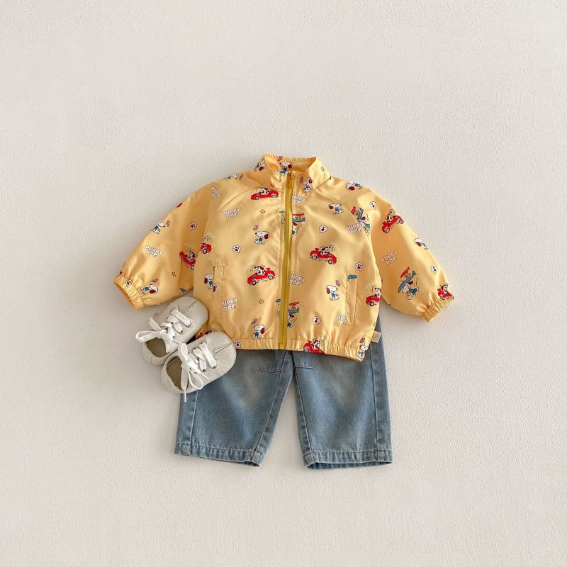 【BABY&KID】総柄わんちゃんジップパーカーSK104315