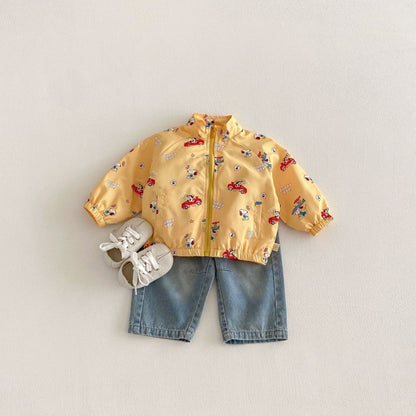 【BABY&KID】総柄わんちゃんジップパーカーSK104315