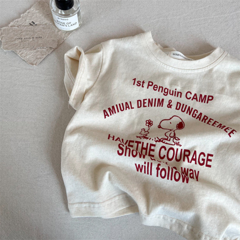 【BABY&KID】夏新作 英字柄TシャツSK080824