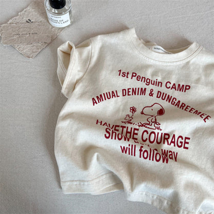 【BABY&KID】夏新作 英字柄TシャツSK080824