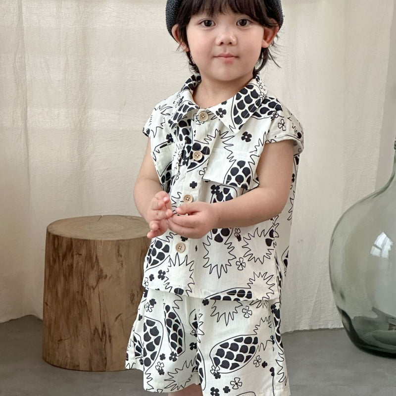 【BABY&KID】夏新作パイナップルプリントセットアップ、ワンピースSK104715