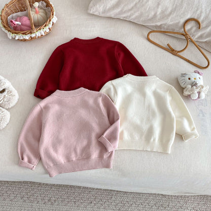 【BABY&KID】冬新作ぽんぽん付きニットセーターSK102534