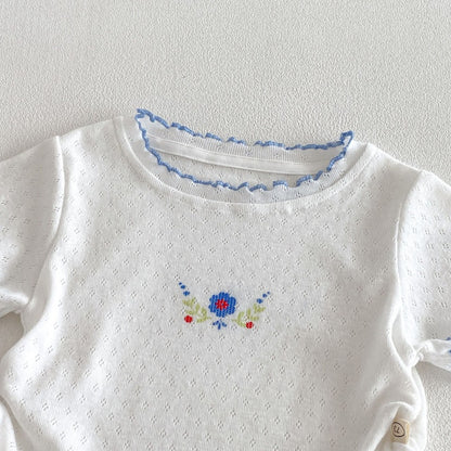 【BABY&KID】夏新作花刺繍ワンピース、サロペット、TシャツSK105903