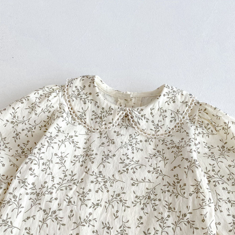 【BABY&KID】刺繍ベストワンピース/小花柄ブラウスSK011028