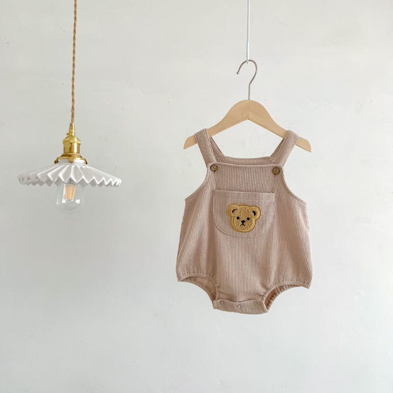 【BABY】夏新作 ワッフルベアロンパース 、半袖トップスSK080302