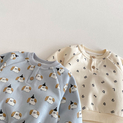 【BABY&KID】総柄プリントスウェットセットアップSK103506