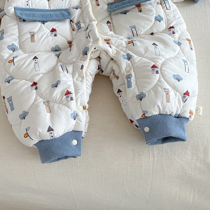 【BABY】総柄プリントカバーオールSK102930