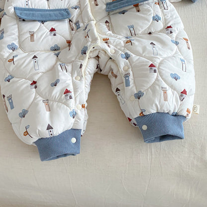 【BABY】総柄プリントカバーオールSK102930