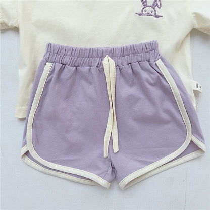 【BABY】夏新作 カートゥーン刺繍セットアップSK082704