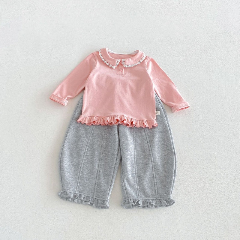 【BABY&KID】丸襟長袖トップスSK106616