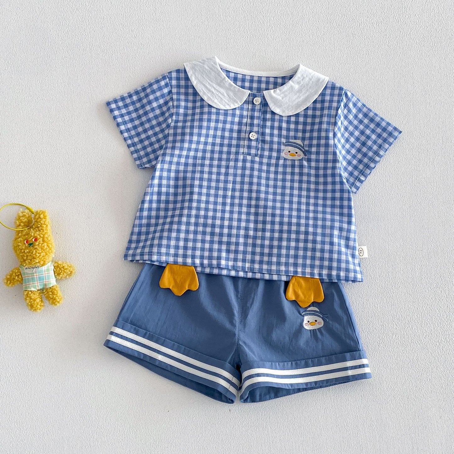 【BABY&KID】夏新作 カートゥーン丸襟Tシャツ、ショートパンツSK105114
