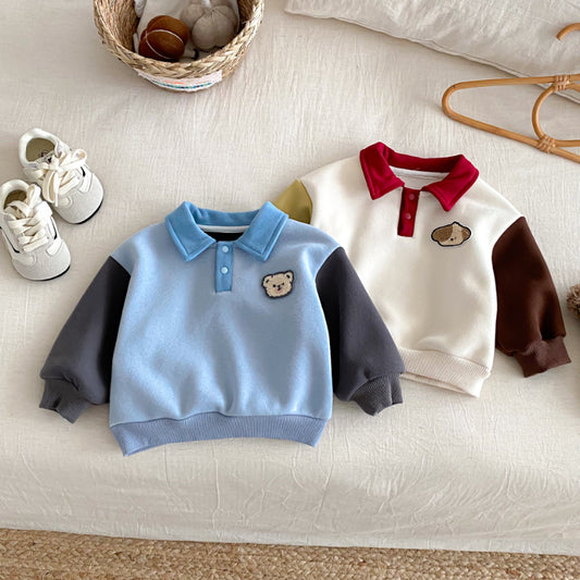 【BABY&KID】冬新作配色裏起毛スウェットSK102518