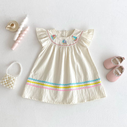 【BABY&KID】夏新作 帆船刺繍ワンピースSK081612