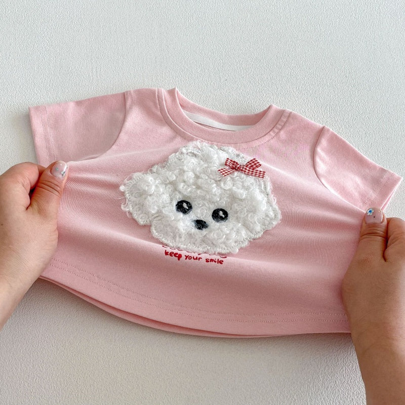 【BABY&KID】夏新作 立体カートゥーンTシャツ、チェックキュロットSK105219