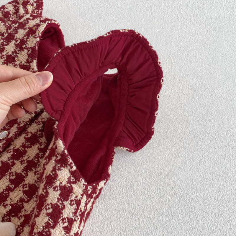 【BABY&KID】冬新作千鳥格ハートワンピースSK103034