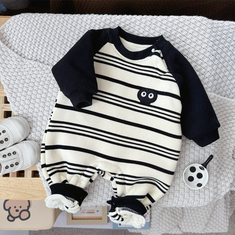 【BABY】冬新作ボーダーあったかカバーオールSK103221